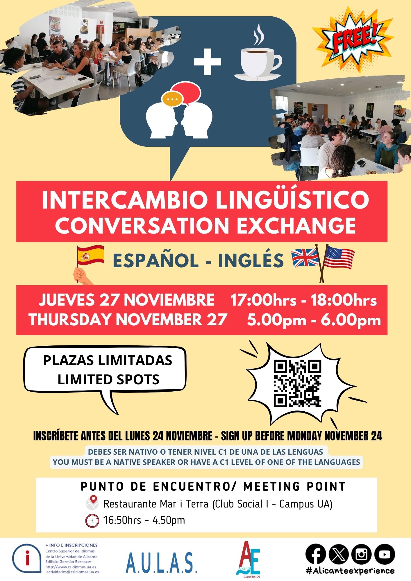 Intercambio ENG ESP QR