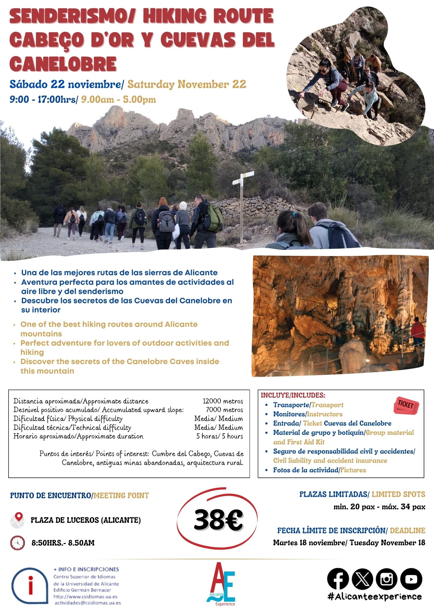 SENDERISMO CABEÇO Y CUEVAS CANELOBRE