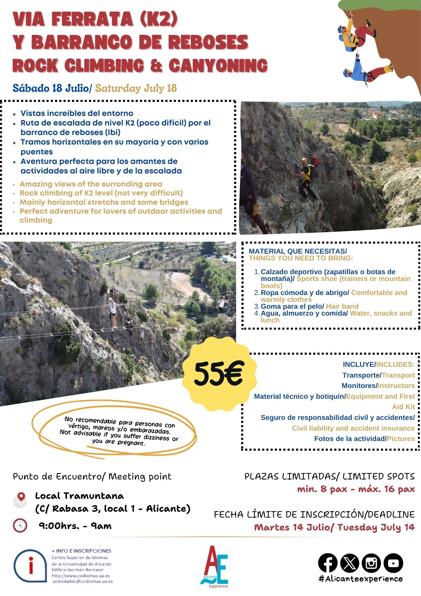 VIA FERRATA Y BARRANCO