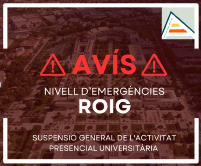 Alerta meteorològica: divendres 10/10/25 tancat per pluja